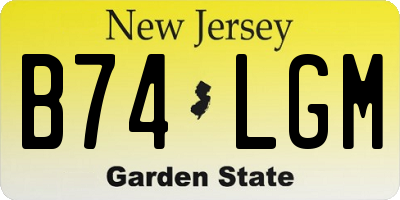 NJ license plate B74LGM