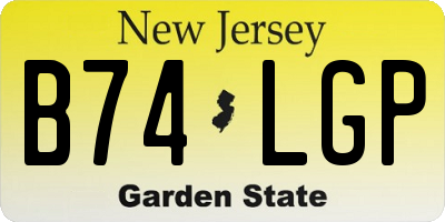 NJ license plate B74LGP