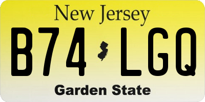 NJ license plate B74LGQ