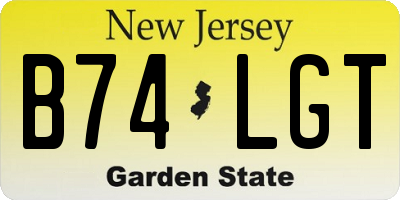 NJ license plate B74LGT