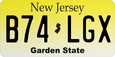 NJ license plate B74LGX