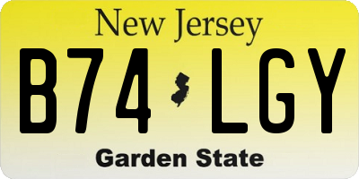 NJ license plate B74LGY