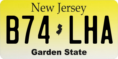 NJ license plate B74LHA