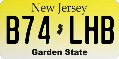 NJ license plate B74LHB