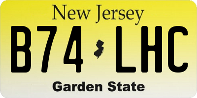 NJ license plate B74LHC