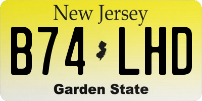 NJ license plate B74LHD