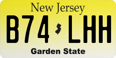 NJ license plate B74LHH
