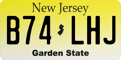 NJ license plate B74LHJ