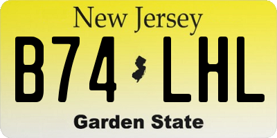 NJ license plate B74LHL