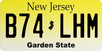 NJ license plate B74LHM