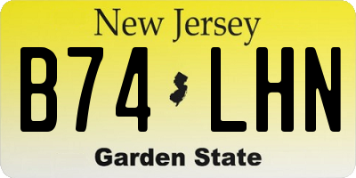 NJ license plate B74LHN