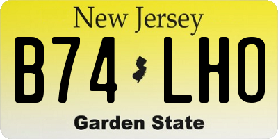 NJ license plate B74LHO