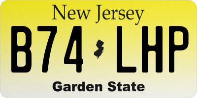 NJ license plate B74LHP
