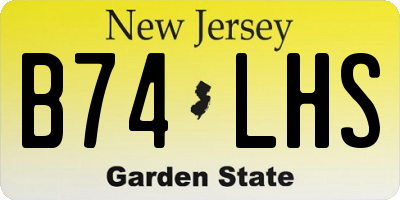 NJ license plate B74LHS