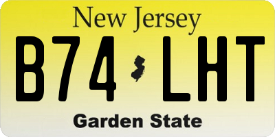 NJ license plate B74LHT