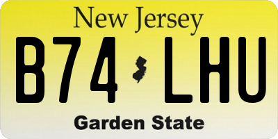 NJ license plate B74LHU