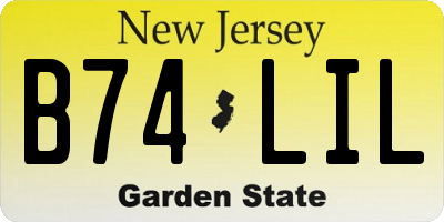 NJ license plate B74LIL