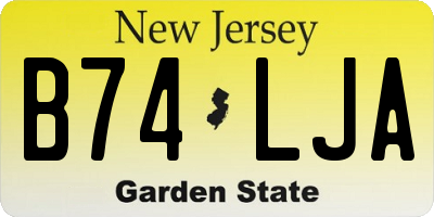 NJ license plate B74LJA