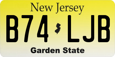 NJ license plate B74LJB