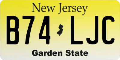 NJ license plate B74LJC