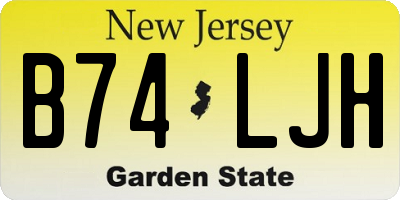 NJ license plate B74LJH