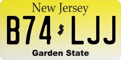 NJ license plate B74LJJ