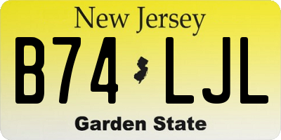 NJ license plate B74LJL