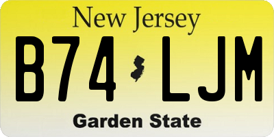 NJ license plate B74LJM