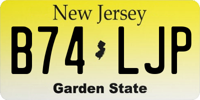 NJ license plate B74LJP