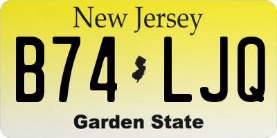 NJ license plate B74LJQ