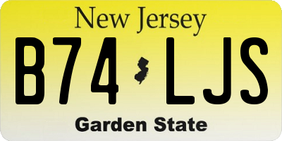 NJ license plate B74LJS