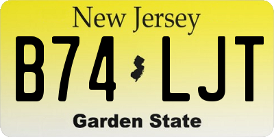 NJ license plate B74LJT