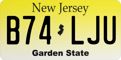 NJ license plate B74LJU