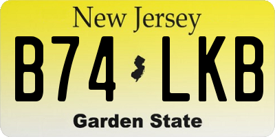 NJ license plate B74LKB