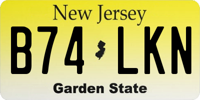 NJ license plate B74LKN