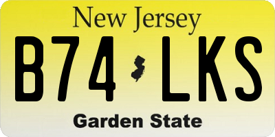 NJ license plate B74LKS