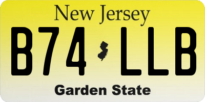 NJ license plate B74LLB