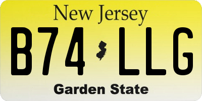 NJ license plate B74LLG