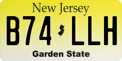 NJ license plate B74LLH