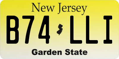 NJ license plate B74LLI