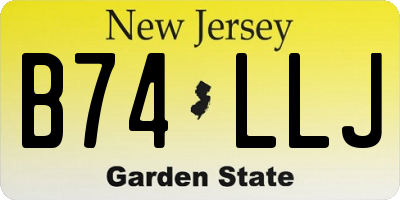 NJ license plate B74LLJ