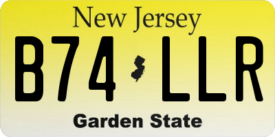 NJ license plate B74LLR