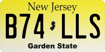 NJ license plate B74LLS