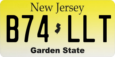 NJ license plate B74LLT