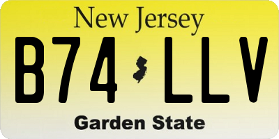 NJ license plate B74LLV