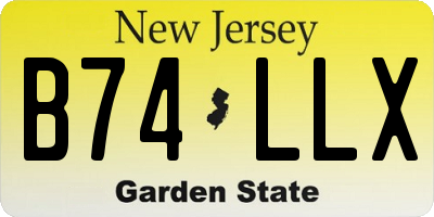 NJ license plate B74LLX
