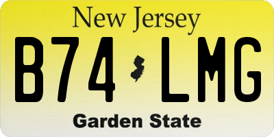 NJ license plate B74LMG