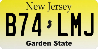 NJ license plate B74LMJ