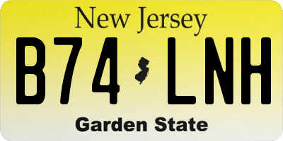 NJ license plate B74LNH