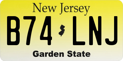 NJ license plate B74LNJ